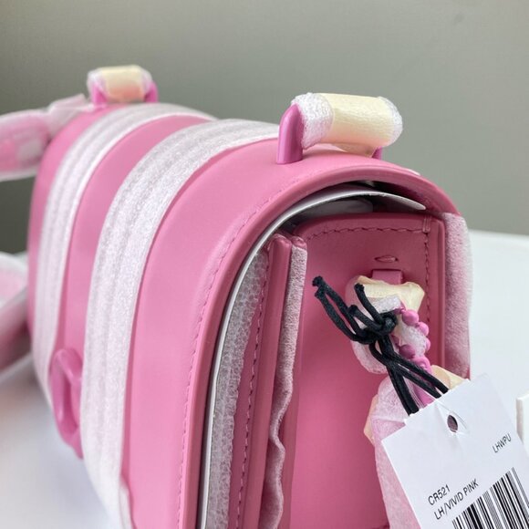 Coach CR521 Mono Bandit Leather Crossbody in Vivid Pink - Picture 3 of 12